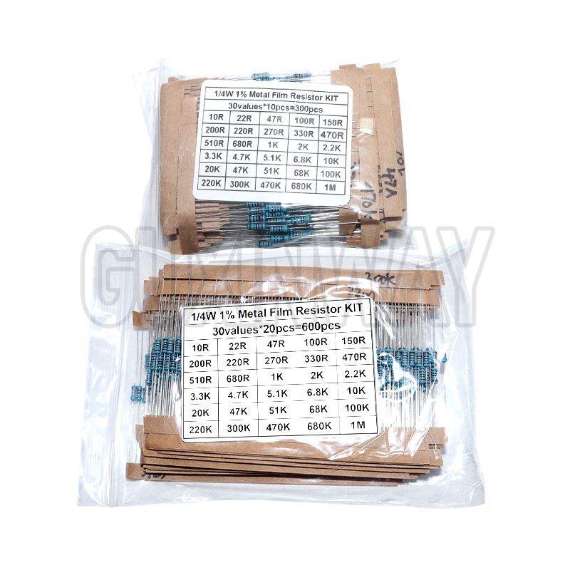 Resistor Kit 1 4W - Kit Surtido de 30 Resistencias de