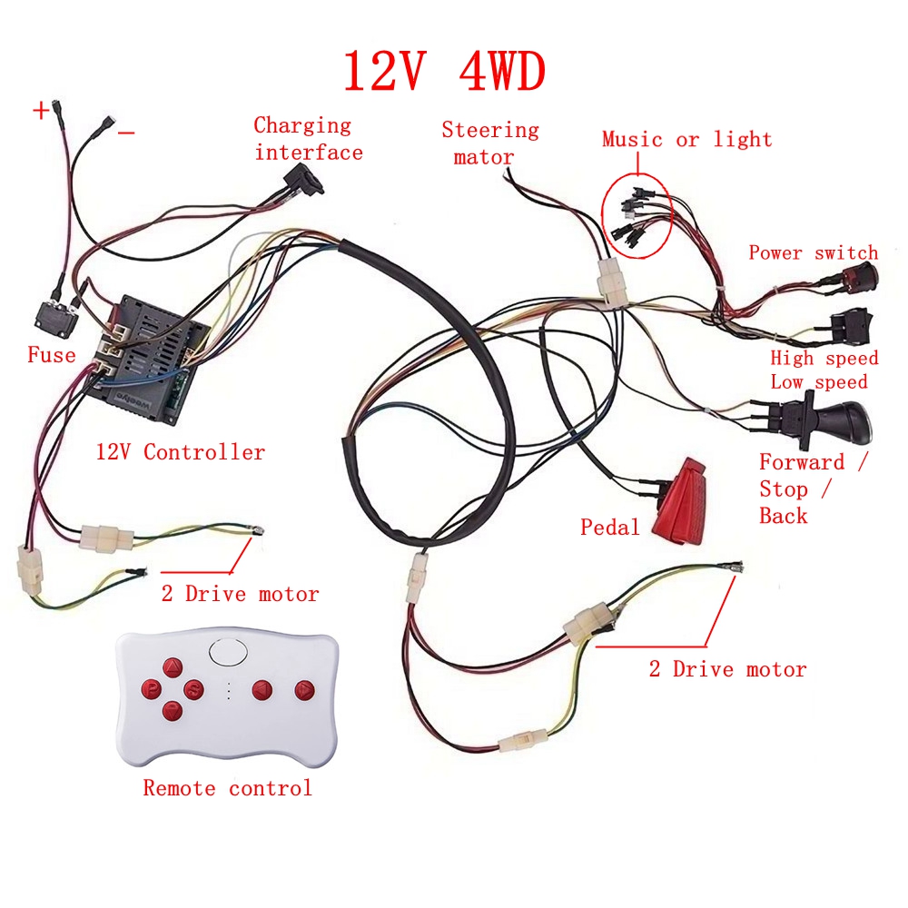 Diy Electronics Button - Kit de interruptor y cable modificado