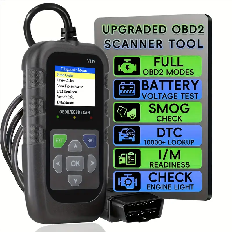 Logic Analyzer Usb - Escáner OBD2 V119, lector de códigos,