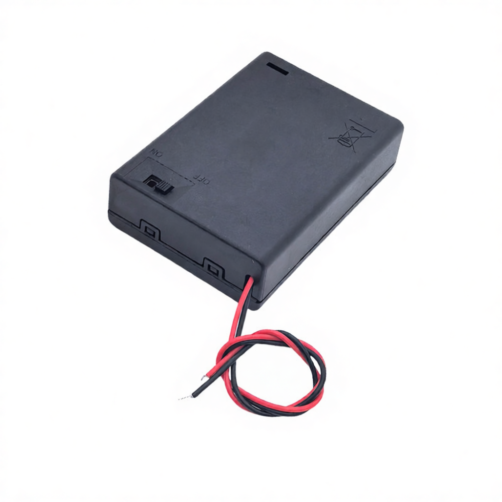 Caja de soporte para pilas AA  - Diy Electronics Holder reseña y precio