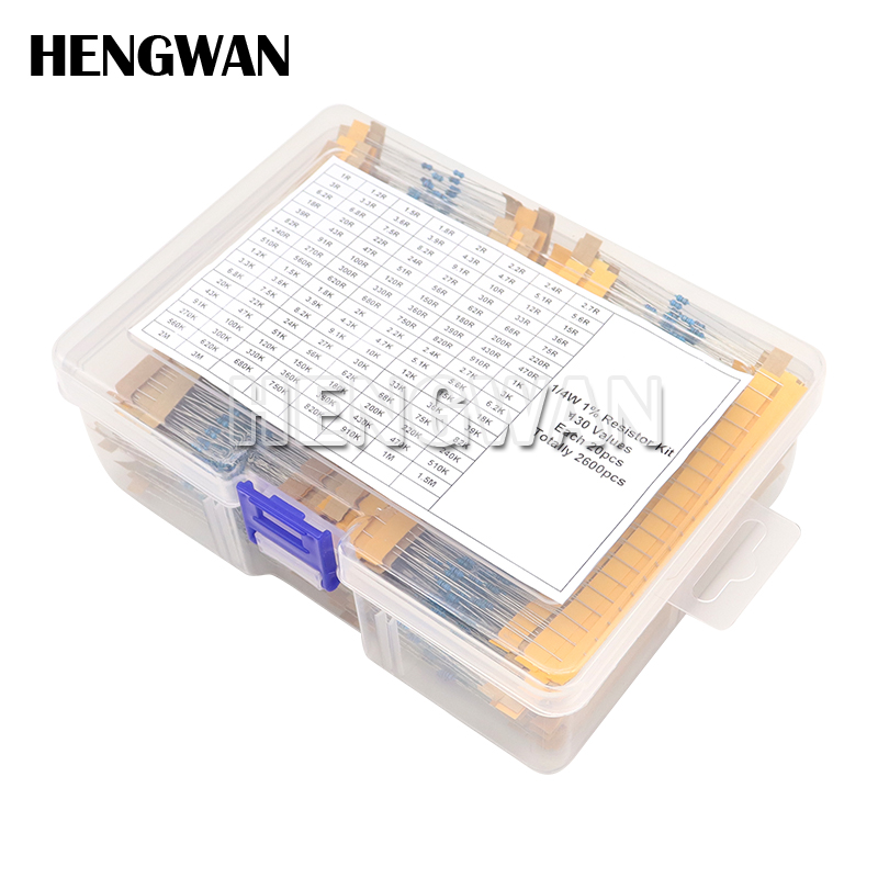 1/4W 1/8W 1/2W 1W 2W 1% Kit de - Resistor Kit 1 4W reseña y precio