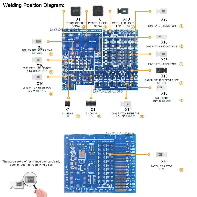 02 componentes de parche Kit d - Pcb Etching Kit reseña y precio