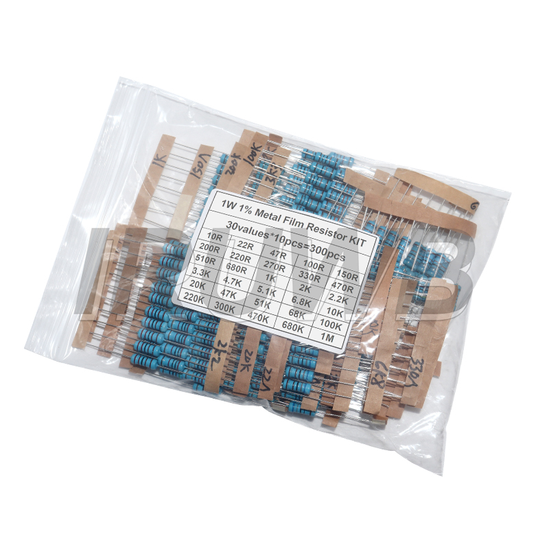 300 Uds 1/4W 1/2W 1W juego de  - Resistor Kit 1 4W reseña y precio