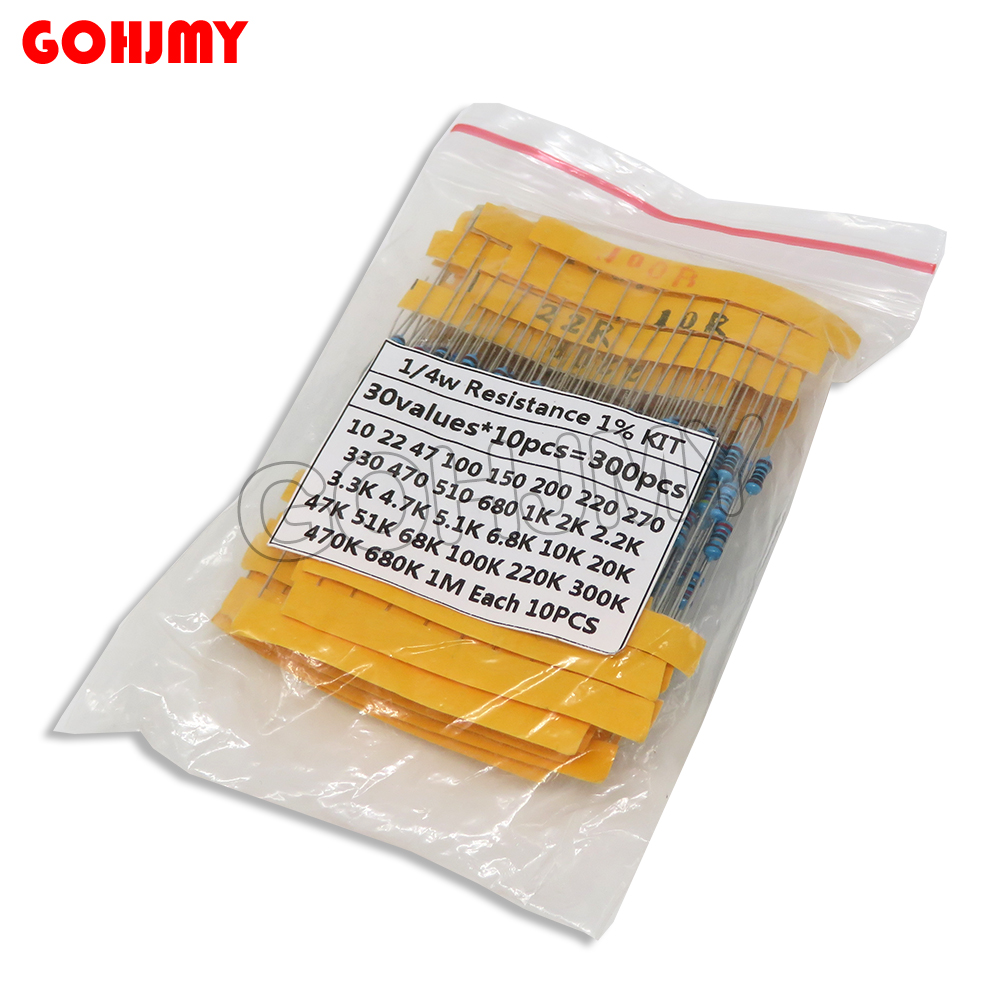 30 tipos 1/4W resistencia 1% p - Resistor Kit 1 4W reseña y precio