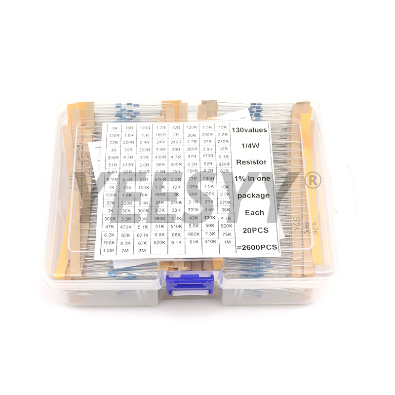 1/4W 1/8W 1/2W 1W 2W 1% Kit de - Resistor Kit 1 4W reseña y precio