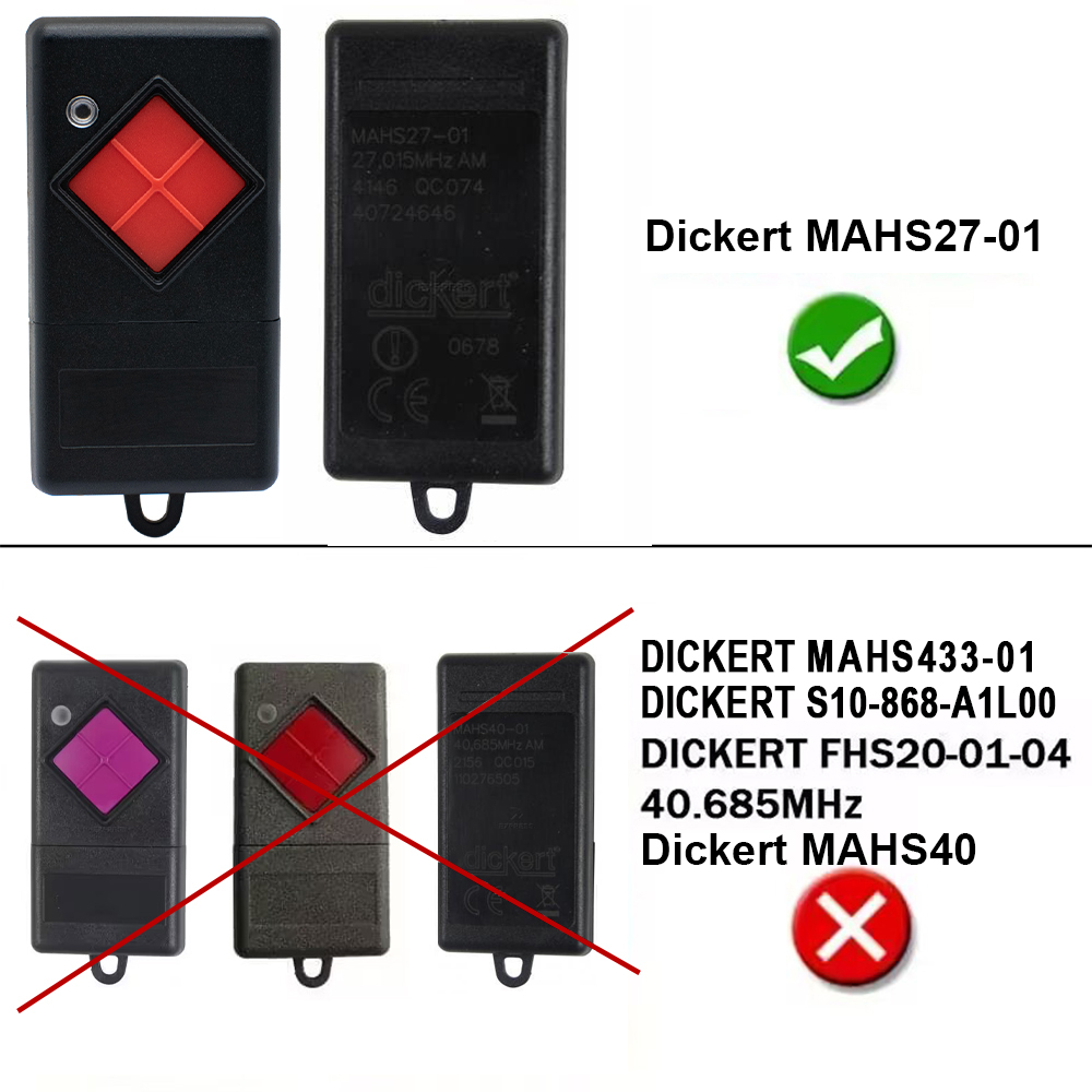 100% Compatible DICKERT 27 mhz - Diy Electronics Button reseña y precio
