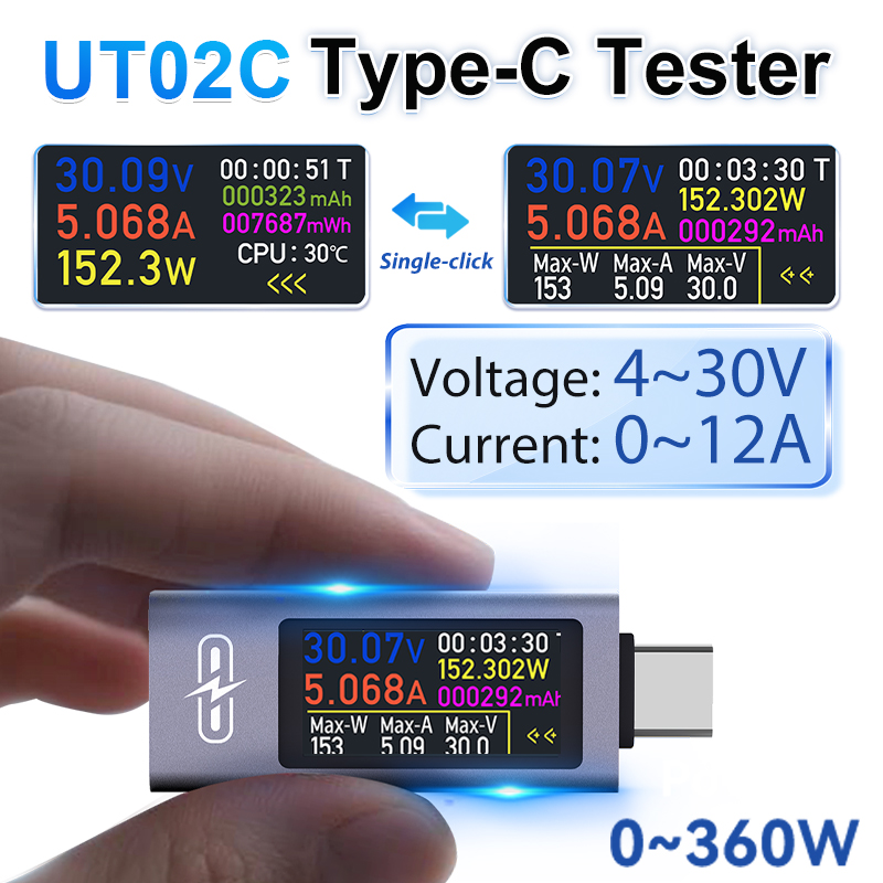 UT02C Probador USB con Pantall - Logic Analyzer Usb reseña y precio